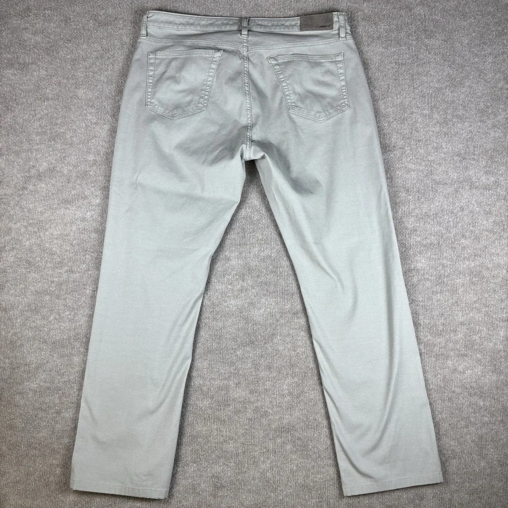 Johnnie-O 35x32 Light Gray Stretch 5 Pocket Pants Mens Straight Casual Golf